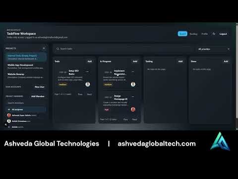 Task Management System Demo | Project & Workflow Manager | Next.js App