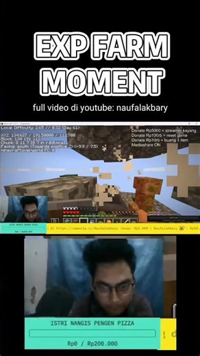 MINECRAFT EXP FARM MOMENT PART 2 #minecraft #game