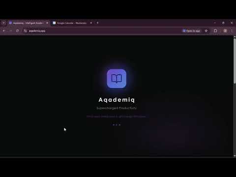Aqademiq – Google OAuth Verification Demo (Google Calendar Events Access)
