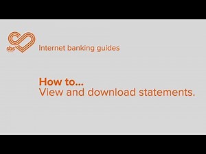 SBS Online Banking - 02 - Statements