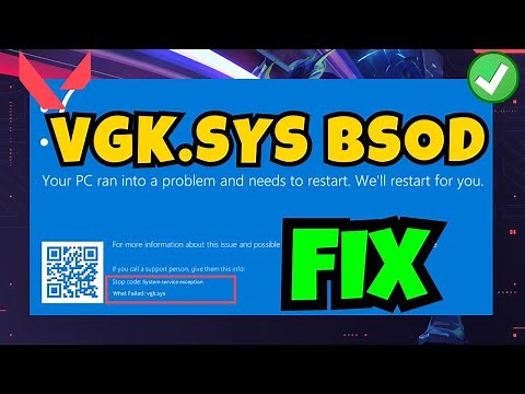Fix Valorant VGK.SYS Blue screen error