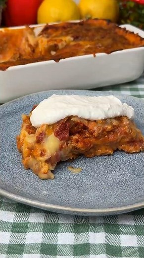 Oven-baked potato moussaka with minced meat