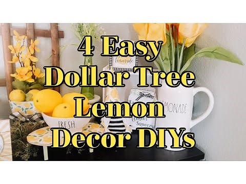 Simple Dollar Tree Lemon Decor DIY | Lemon | DIY Home Decor