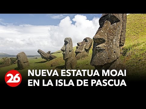 CHILE | Descubren una nueva estatua moai en un lago seco de la Isla de Pascua