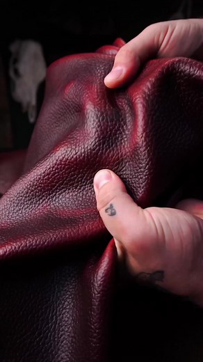 Horween Scarlet Buccaneer 🏴‍☠️ - Grab a slice anytime and make something out of it. OA Leather Supply.. Leather Workers Supplies and Materials