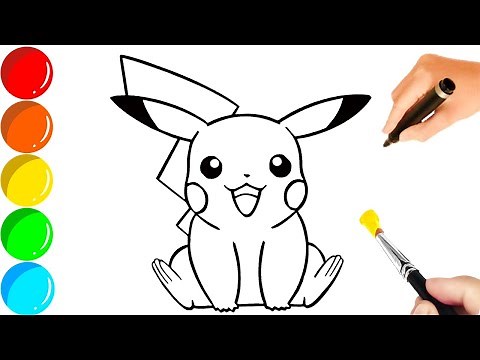 CÓMO DIBUJAR y COLOREAR PIKACHU PASO a PASO