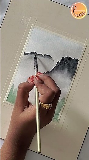 Misty Mountain Watercolor Tutorial | Pine Forest Landscape Painting for Home Décor | Day 8/30