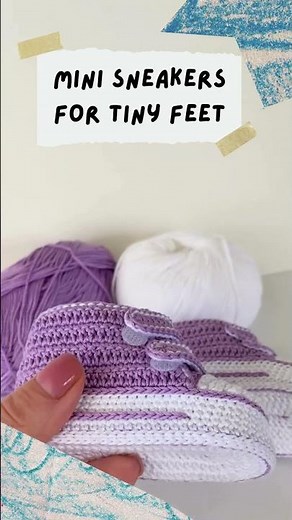 Crochet Adorable Baby Sneakers 👟 Pattern at www.crochetclub.store