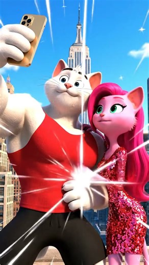 Muscle Cat Takes Over NYC 😼💪😂