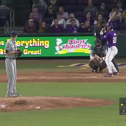 Jared Jones Hits Second Home Run of the Night over Left Field Scoreboard in College Baseball Game
