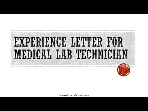 How to Write an Experience Letter for Laboratory Technician