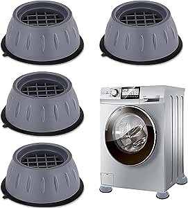 Anti Vibration Pads for Washing Machine,4 Pcs Reduce Noise Rubber Feet Pads for All Kinds of Furniture,Grey