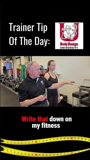 Checking body fat during a fitness profile using skinfold calipers 📏