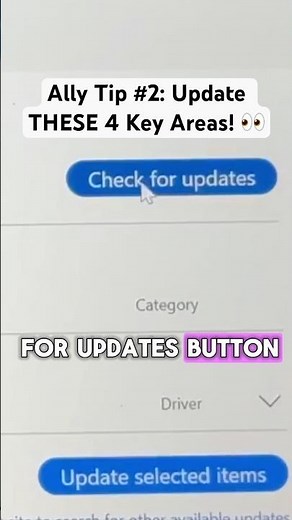 Update THESE 4 Key Areas! - Ally Tips for NOOBS! - Tip #2