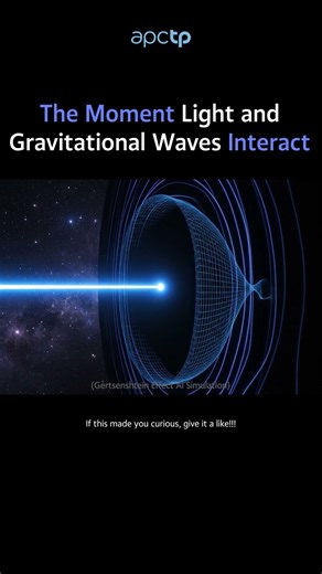 The Moment Light and Gravitational Waves Interact (AI Simulation)