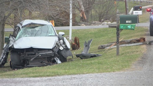 Car strikes utility pole in Riga, downs power lines