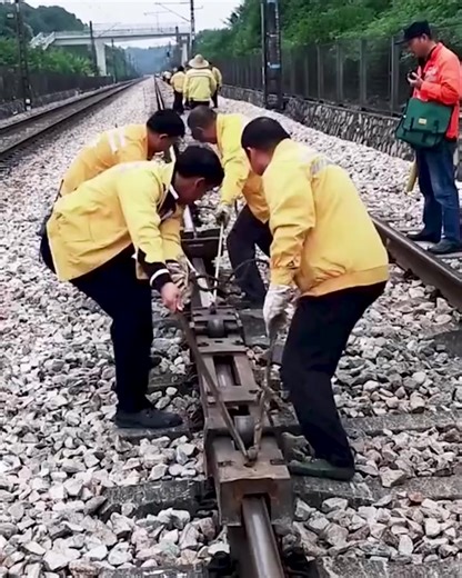 Rail Track Alignment With Team Coordination. #RailwayMaintenance #TrackAlignment | WG 876
