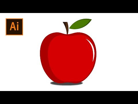 How To Create an Apple in Illustrator | Apple Vector Art | Adobe Illustrator Tutorial For Beginners