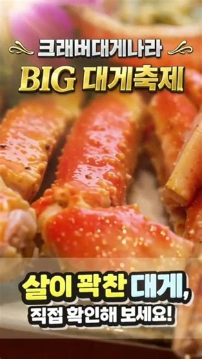 크래버대게나라 2026 SNOW CRAB FESTIVAL#대게축제! 대량 물량 확보 완료!『 대게 1kg 98,000원 』