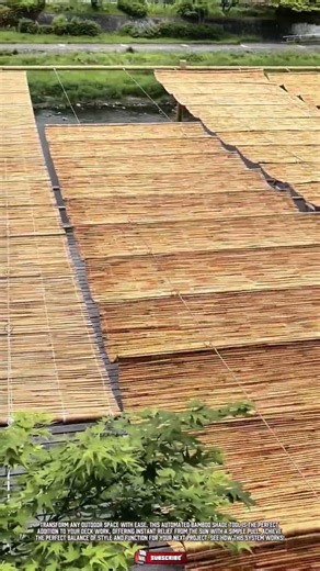 Automated Retractable Bamboo Shade Tool for Outdoor Deck Work