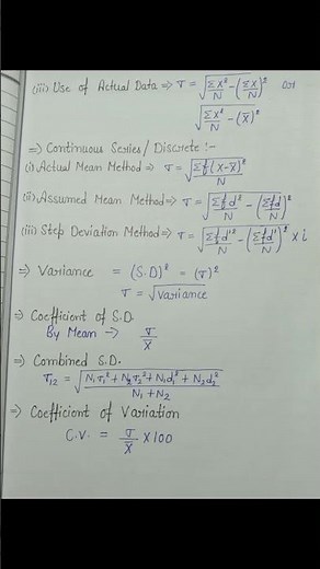 Mean Deviation and Standard Deviation .