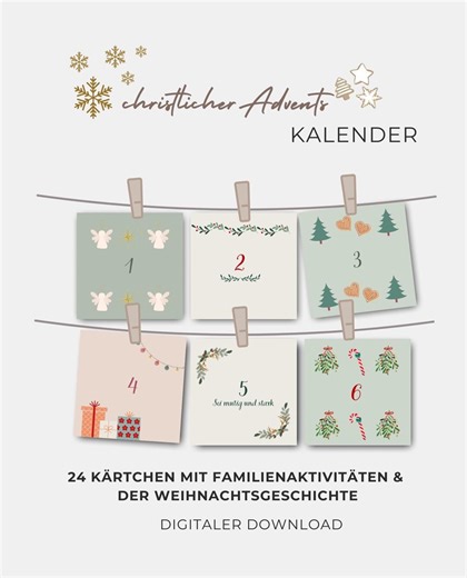 Christian Advent Calendar for Children | Printable Digital Advent Calendar | Biblical Christmas Story & Family Activities - Etsy