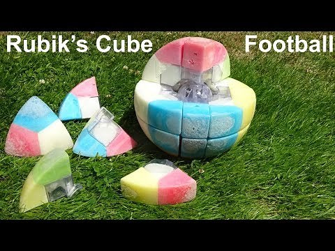 Rubik's Cube Football *mechanism revealed* (functional & playable puzzle ball)
