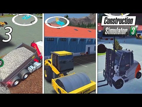 Construction Simulator 3 - Compactor & Forklift Vehicle Gameplay Part 3
