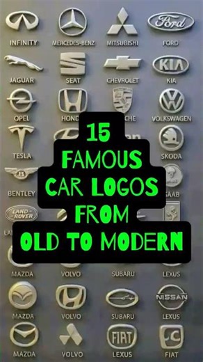15 Famous Car Logos — From Old to Modern #carlogo #carlogoevolution #evolution #trending #giveaway
