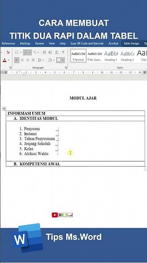 How to Make Neat Colons in Word Tables #tutorial #words #microsoft #word #excel
