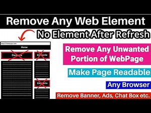 How to Remove any Web Page Element Permanently | Complete Guide