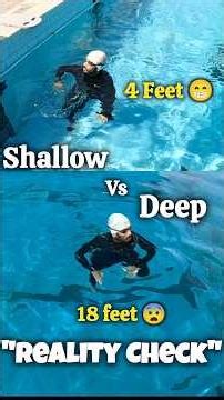 Shallow Vs Deep Water Swimming Reality Check 🏊🏻 Swimming Tips for Beginners #swimming #swimmingpool