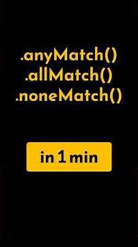 Java Streams anyMatch() vs allMatch() vs noneMatch() in 1 min | #geekific #streams #in1min