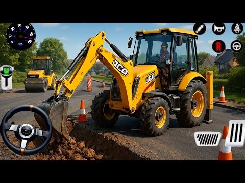 JCB Game 3D Road Construction Simulator | Real JCB Work 3D - Android Gameplay