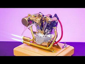 Real mini V Twin 4 Stroke Gasoline engine | Unbox | Start