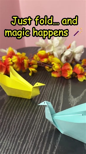 1 minute Paper Swan 🦢 | No Glue No Cut DIY #diy #craft