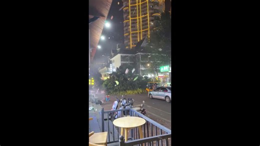 Gale-force winds snap huge tree in half almost crushing night market tourists in Chinese city