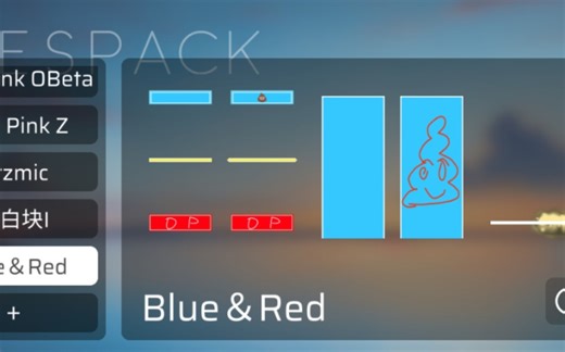 【Phira自制皮肤预览】Blue＆Red Brick SKIN v1.0.0(Phigros原神皮肤3.0)