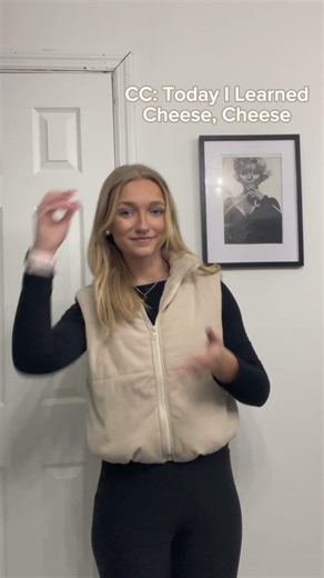 Cheese 🧀 in ASL (Not a Teacher) #americansignlanguage #cheese #asl #learningasl #signoftheday