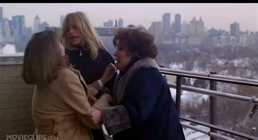 Scaffolding scene from 1996’s “The First Wives Club” starring Bette Midler, Goldie Hawn and the late Diane Keaton. We love you Diane and will miss you but are so grateful for hilarious scenes like this one. ❤️ | Bette Midler: Still Divine