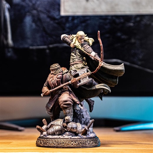 Gimli & Legolas Diorama: Lord of the Rings Resin Statue (5.9'') - Etsy
