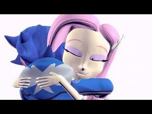 Fluttershy and Tari hugging eachother SFM