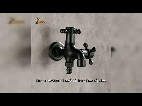 ZGRK Brass Black Faucet Bathroom Washing Machine Faucet Mop Taps Toilet Corner Faucet Tap Garden Out