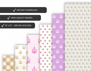24 Princess Digital Papers 300 DPI Maximum Quality, Princess Scrapbooking, Princess Printables Papers Designs, Instant Download - Etsy
