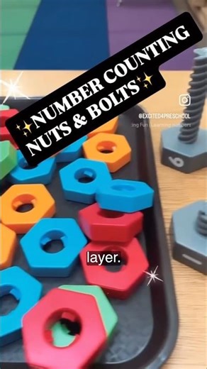 ✨🌟✨NUMBER COUNTING BOLTS✨ #childdevelopment #howto #preschool