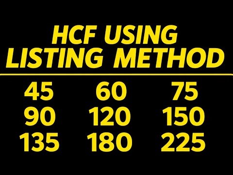 HCF Using Listing Method Explained! 🧠