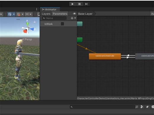角色控制和动画_4-CharacterController角色移动及动作切换