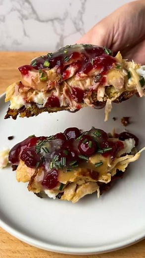 It’s #trendingtuesday and @alexawhatsfordinner is bringing back the Stuffing Waffle 🍂🧇 This recipe is the ultimate way to use Thanksgiving leftovers! 🦃 Comment ‘RECIPE’ to have the details sent to your DMs or get the recipe below. INGREDIENTS: Stuffing Mashed potatoes, for topping Shredded turkey, for topping Cranberry sauce, for topping Gravy, for topping RECIPE: 1. Add approximately 1 cup of leftover stuffing to your waffle maker. Cook until crispy and golden. 2. Remove the waffled stuffing
