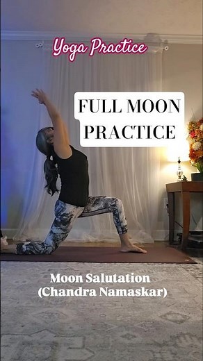 Moon Salutation practice during Full Moon #ytshorts #fullmoonvibes #yogaforbeginners