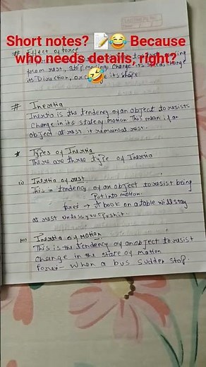 😍notes of class 9 physics chapter 2 . forse and law of motion